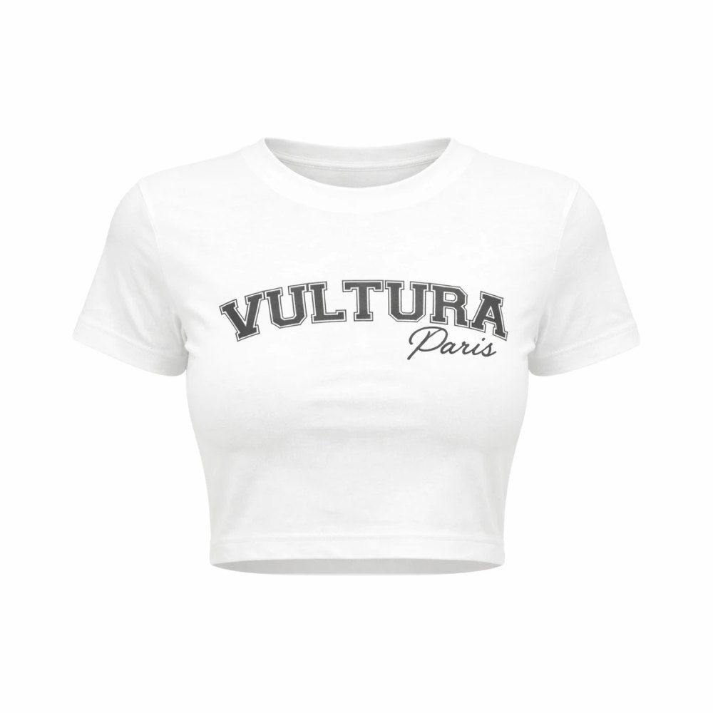 White Crop Top Noctis, crop top blanc Vultura Paris